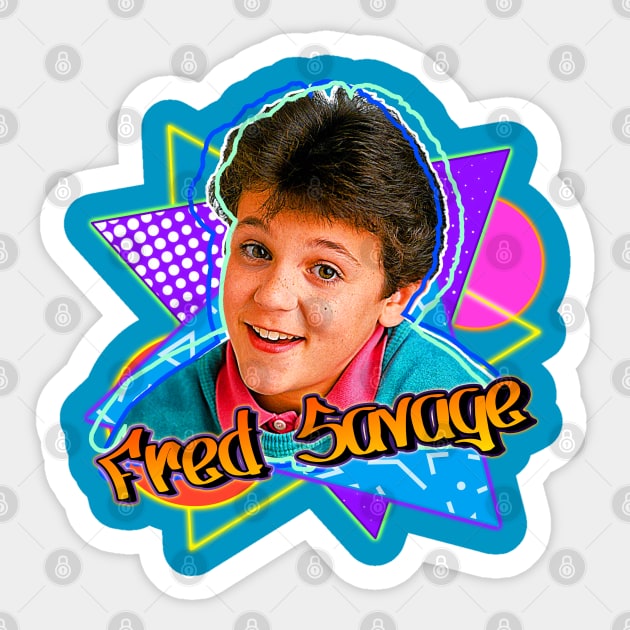 Fred Savage Retro 90s Style Graphics Fan Art Sticker by darklordpug